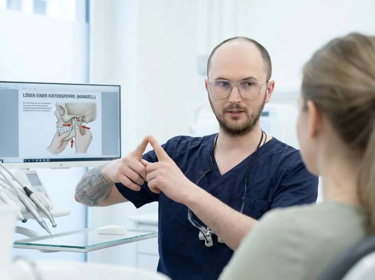 Diagnose der Kiefermuskulatur in der Praxis Wunschlachen